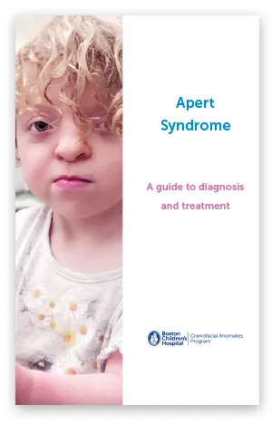 Cover of Apert syndrome brochure in English