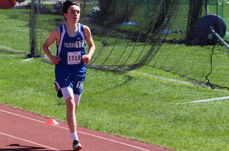 Will competes in a school track meet.